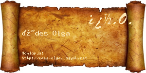 Édes Olga névjegykártya